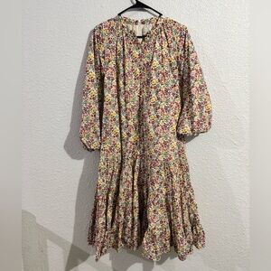 Dainty Jewells Floral Long Sleeve Dress - Multicolor